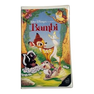 Walt Disney's Classic Bambi VHS Tape Clamshell Case Animated Family Movie